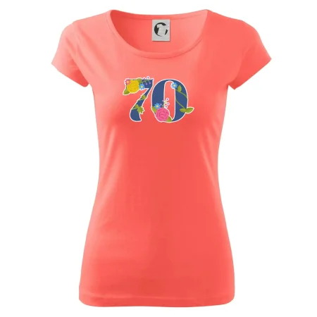 Kvetinové číslo kreslené - 70