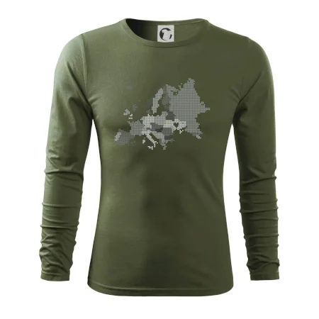 Mapa Európy - srdce v Ukrajine