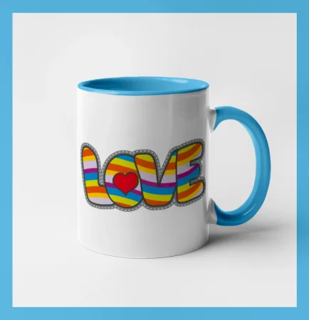 Love nápis dúhový