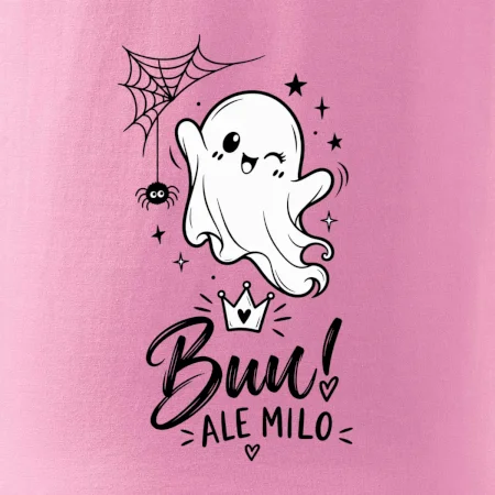 Buu ale milo - roztomilý duch čiernobiely