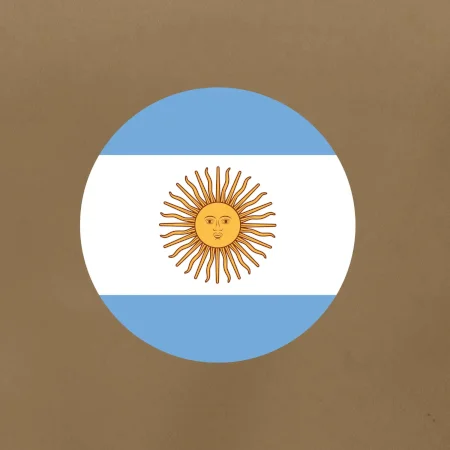 Argentína vlajka guľatá