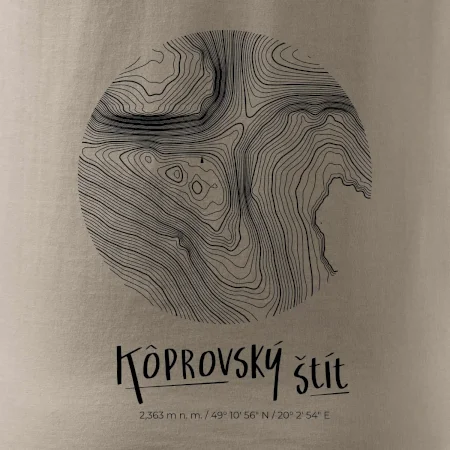 Kôprovský štít - vrstevnice v kruhu