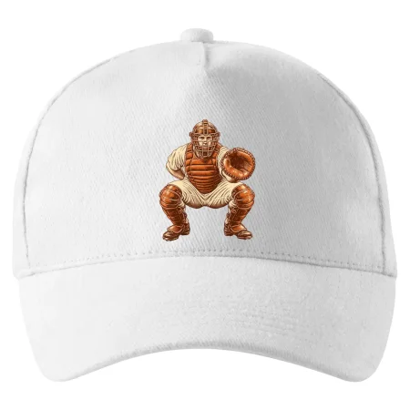 Baseballový catcher retro rytina