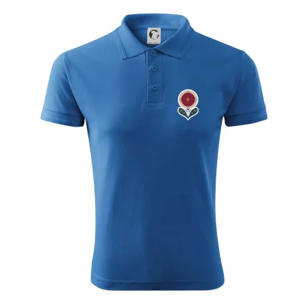 Folklór na prsníku kvetina guľatá