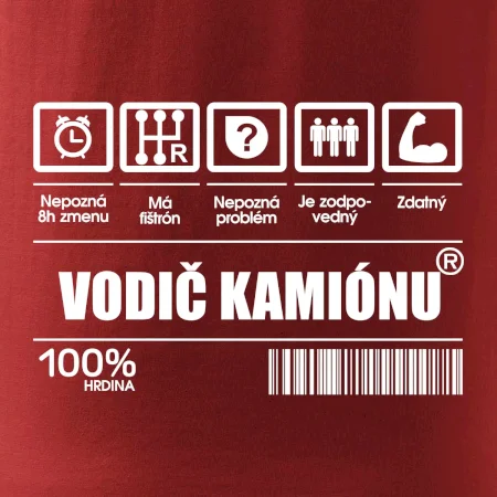 Čiarový kód - Vodič kamiónu