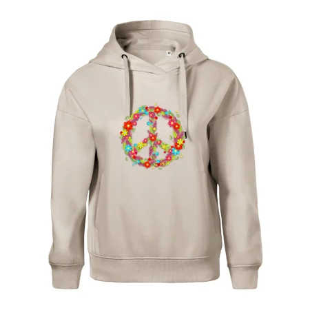 Peace symbol červené kvety