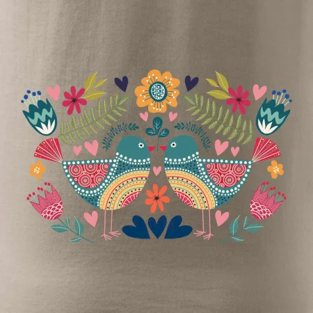 Folklór - dva farebné vtáčiky