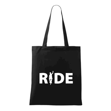 Ride - nápis s cyklistom