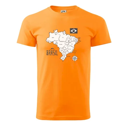 Brazília mapa s názvami regiónov