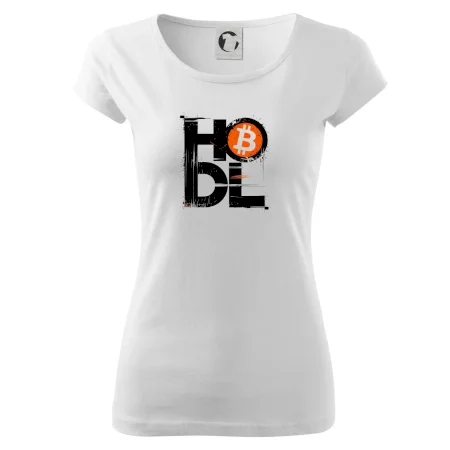 Hodl velký nápis a logo BTC