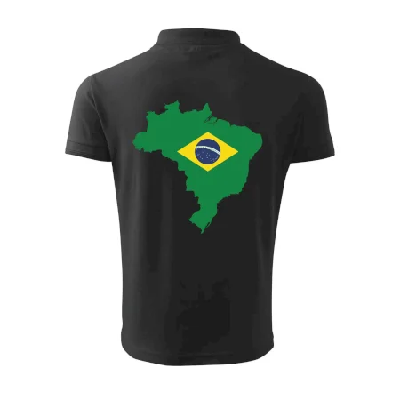 Brazília vlajka v mape