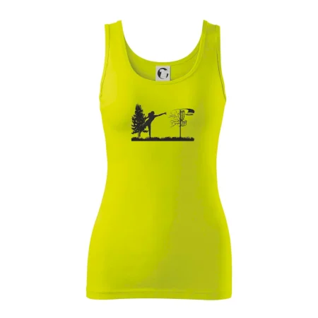 Disc golf - žena čierny obrázok