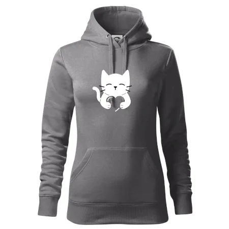 Mačka drží srdce