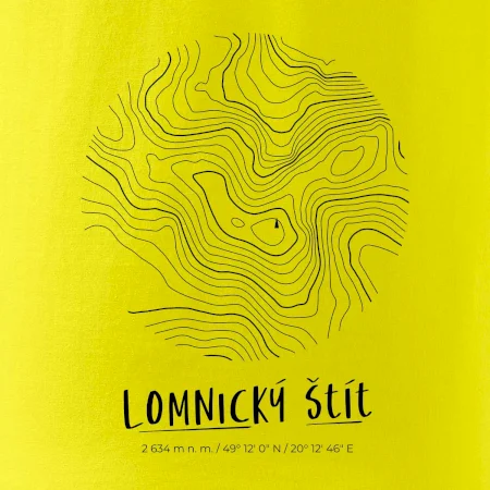 Lomnický štít - vrstevnice v kruhu