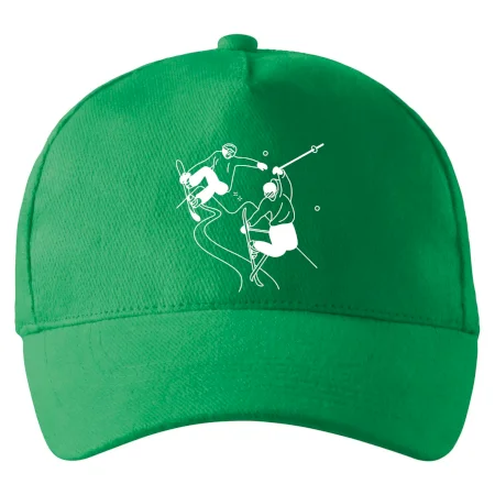 Lyžovanie - kreslené obrázok