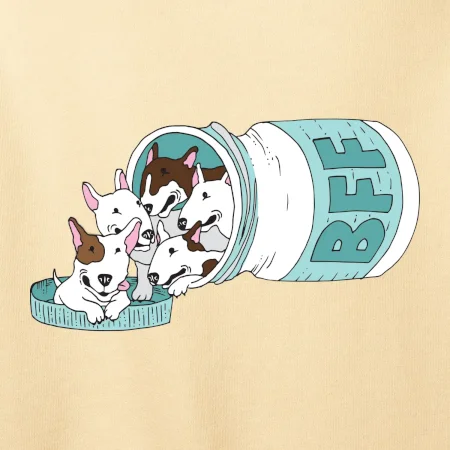 Bullterrier Friends Forever zelené (Pecka design)