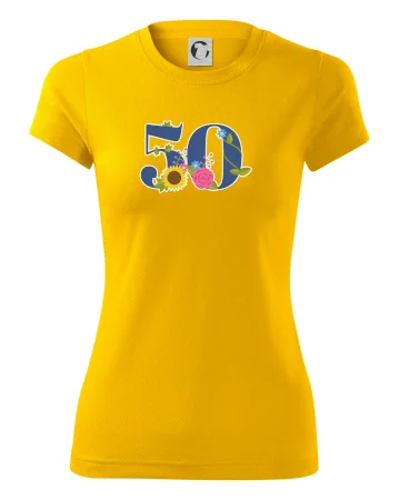 Kvetinové číslo kreslené - 50