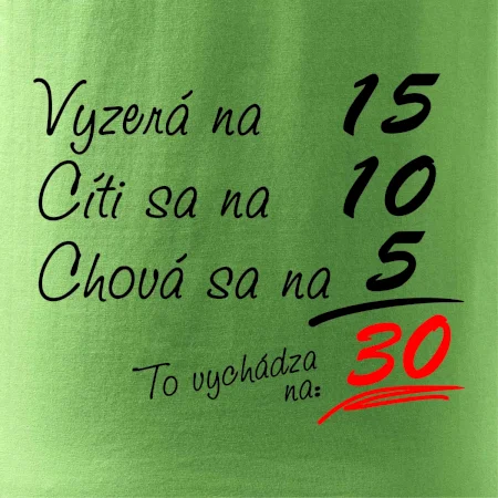 Vyzerá, cíti sa, chová sa - 30 rokov