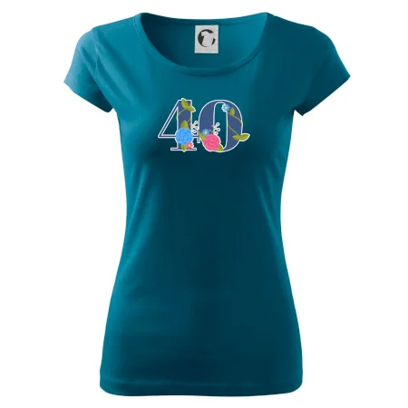 Kvetinové číslo kreslené - 40