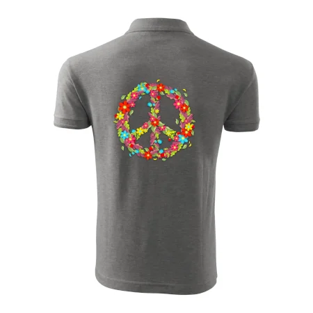 Peace symbol červené kvety
