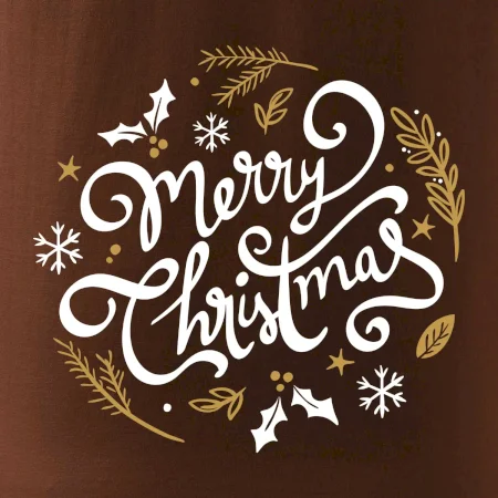 Merry christmas - nápis guľatý