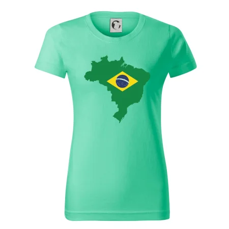 Brazília vlajka v mape