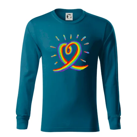 Srdce pride dúha kreslená