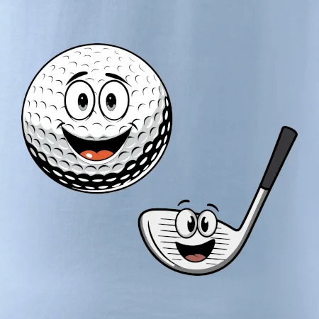 Parové tričko - Golfová palica a loptička
