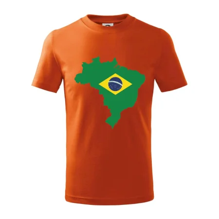 Brazília vlajka v mape