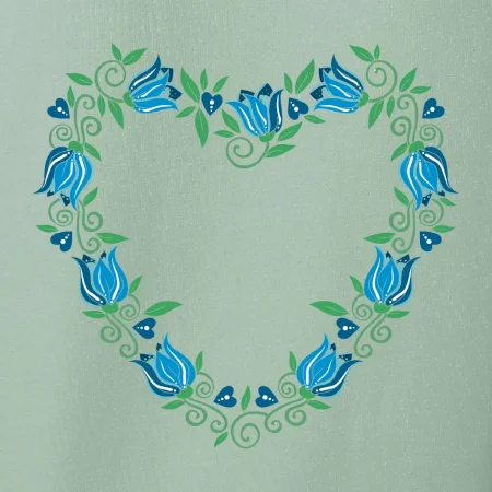 Modré tulipánové srdiečko (Pecka design)