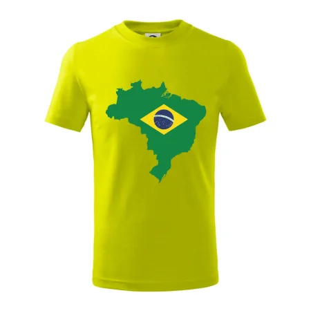 Brazília vlajka v mape