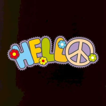 Hello hippie symbol