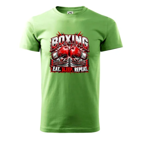 Boxerské rukavice v ringu eat sleep repeat