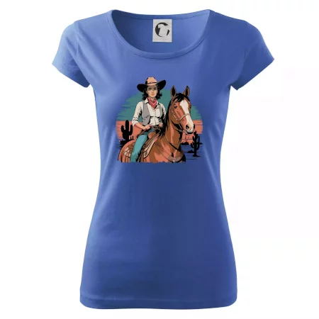 Cowgirl vintage na koni