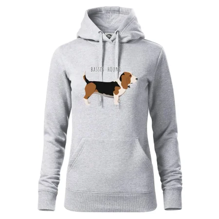 Basset hound pes s nápisom
