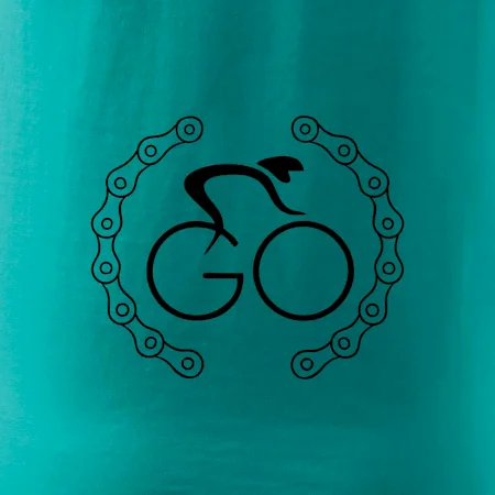 Logo cyklistu a reťaz