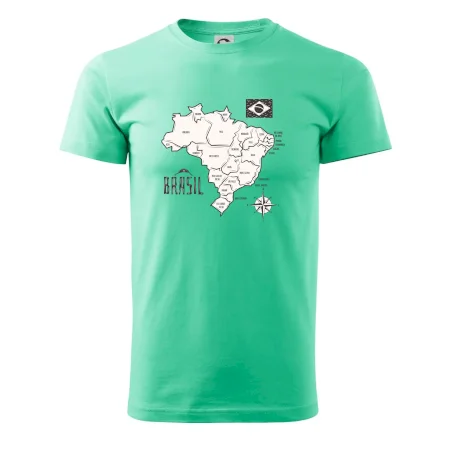 Brazília mapa s názvami regiónov