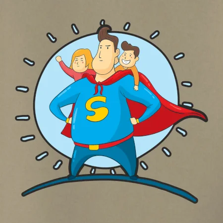 Ocko superman - dievča a chlapec