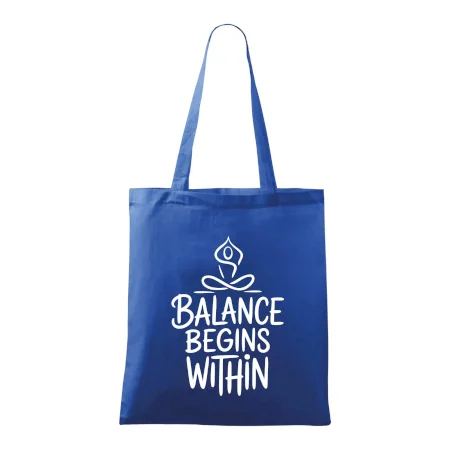 Balance begins within nápis