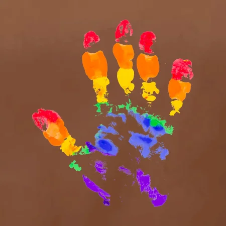 LGBT hand print
