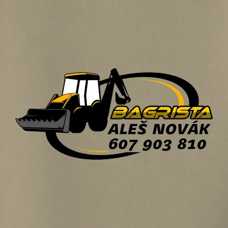 Bagrista v kruhu - vlastný nápis