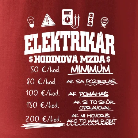 Hodinová mzda elektrikár