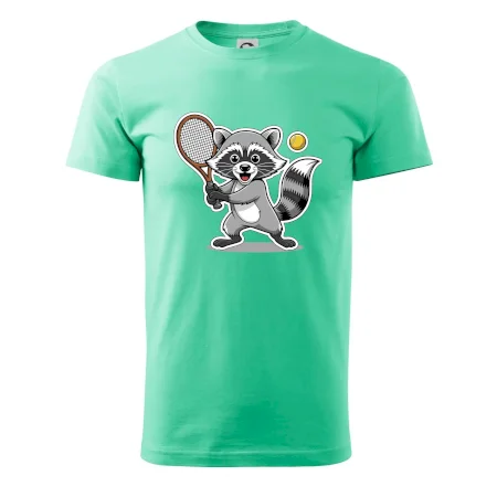 Mýval hrá tenis kreslený