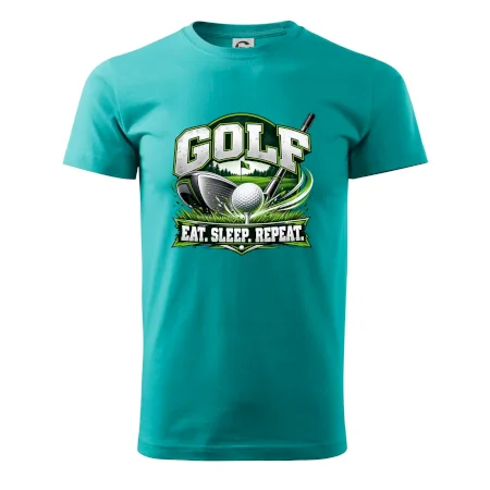 Golfová palica s loptičkou eat sleep repeat