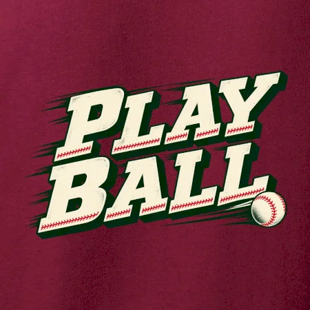 Play ball retro sportovní nápis