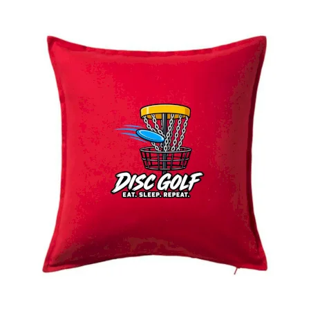 Discgolfový kôš s letiacim diskom eat sleep repeat