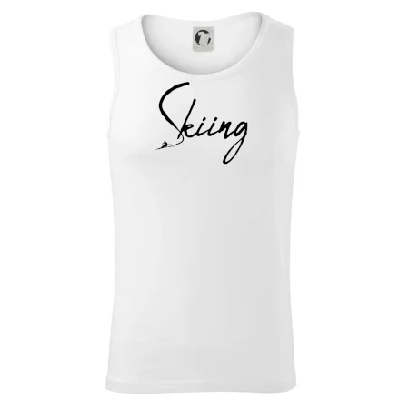 Skiing nápis lyžiar