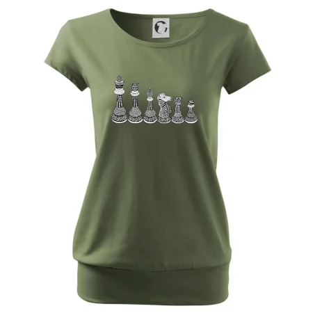 Šachové figúrky v rade - kreslené