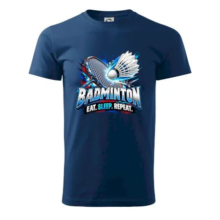 Bedmintonová raketa s košíčkom eat sleep repeat