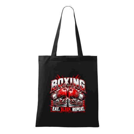 Boxerské rukavice v ringu eat sleep repeat